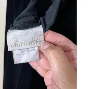 Vintage Maurices 90s Velvet Black Sleeveless High Neck‎ Dress 3/4 thumbnail 7