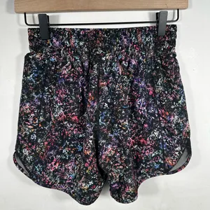 Lululemon‎ Hotty Hot HR Lined Shorts 4” Floral Spray Multi Black Size 4 thumbnail 4