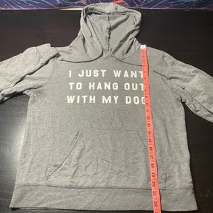 Gray Dog Lover Hoodie - I Just Want To Hang Out With My Dog thumbnail 4