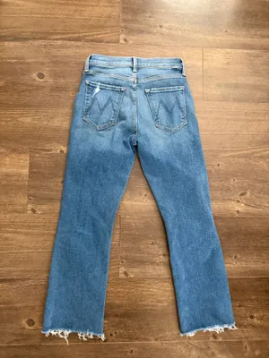 Mother The Tripper Ankle Fray High Rise Ribcage Jeans Size 26. thumbnail 4