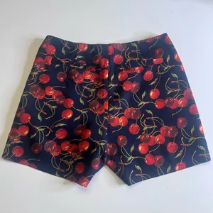 Ted Baker London Red Cherry Print‎ Zipper Pockets Navy Blue Shorts Size 0 = US 2 thumbnail 9