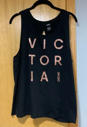 Victoria's Secret Sport Black Sleeveless Tank - Size Medium thumbnail 1