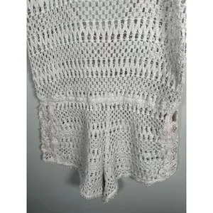 Victorias Secret Womens Medium Beach Cover Up Romper‎ Crochet Lace One Piece thumbnail 15