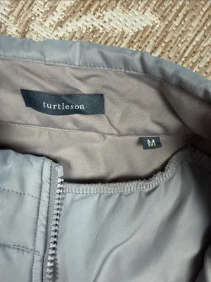 Turtleson Light Gray Quilted Vest with Stretch Side Panels Size M thumbnail 3