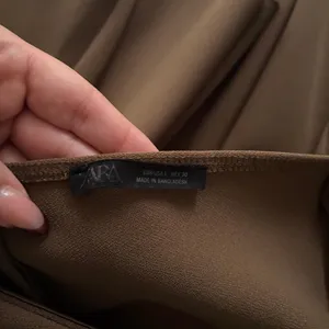 Zara brown peplum top  thumbnail 3