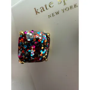 Kate Spade Rise and Shine Glitter Multicolor Gold Stud Earrings NEW in Package thumbnail 2