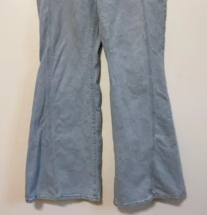 Free People We the Free Florence Flare High Waist Jeans Size 31 Light Wash Boho thumbnail 5