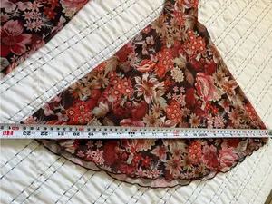 Y2K Floral Mesh Mini Dress Bell Sleeves Ruched Bust Boho Fairycore Grunge Size S thumbnail 8