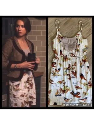 Anthropologie Eloise Bird Print Mini Length Boho Dress Size Small thumbnail 2