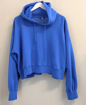 FP Movement Women's Undefeated Hoodie‎ Sweatshirt Size XS Blue Cropped thumbnail 1