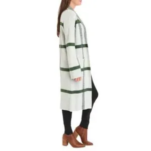Cyrus Women’s Medium Gray ‎Open Front long Coatigan Cabincore Preppy Cottagecore thumbnail 3