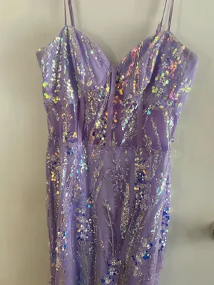 Lulus Light Purple Mermaid Prom Dress thumbnail 3