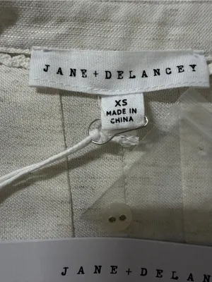 JANE + DELANCEY Floral Tie Waist Midi Dress Linen blend Sz XS thumbnail 5