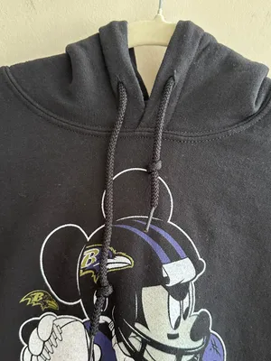 Junk Food Women’s Mickey Mouse Baltimore Ravens Black Hoodie, Size Small thumbnail 9