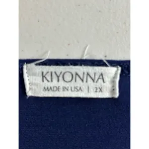 Kiyonna Whimsy Ruffled Midi Wrap Dress Blue 2X Plus Size Flounce Fit Flare $98‎ thumbnail 4