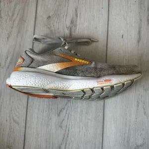 Brooks Ghost 16 Womens Size 7.5 White Orange Athletic Running Shoes‎ Sneakers thumbnail 7