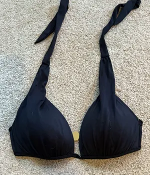 Victoria’s Secret Black Halter Bikini Top thumbnail 1