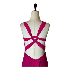 La Femme Dress Women 00 Pink Deep‎ V Jersey Knit Illusion Neckline Formal Gown thumbnail 5