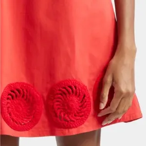 Elexiay Kogi Crochet cut out A Line Mini Dress Square Neck Red $300 M revolve thumbnail 4