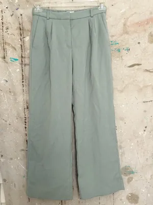 Abercrombie Sloane Tailored Pleated Trouser Pant in Sage Green thumbnail 2