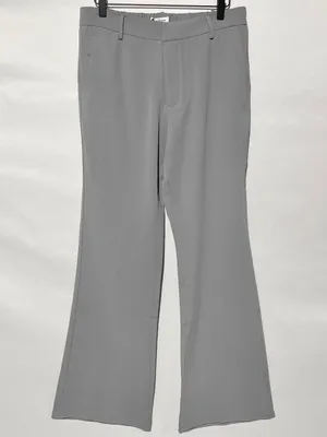 New Flare Leg Elastic Waist Trousers Victoria Pant Grey Size Medium thumbnail 5