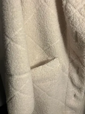 St. John's Bay Cream Quilted Faux Shearling Fleece Jacket Size S thumbnail 4
