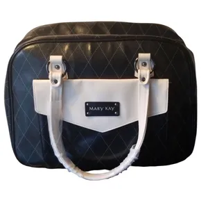 Mary Kay Business Black Cream Zippered Makeup Skincare Tools Travel Tote thumbnail 1