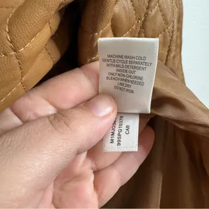 Marc New York‎ Brown Faux Leather Quilted Vest Size Medium thumbnail 5