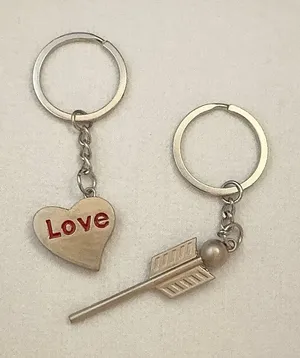Heart Arrow Keychain Charm for Men Women Car Keychain Key Ring Bag Charm thumbnail 1