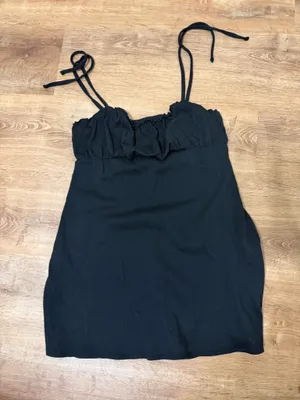 Divided Black mini dress thumbnail 1