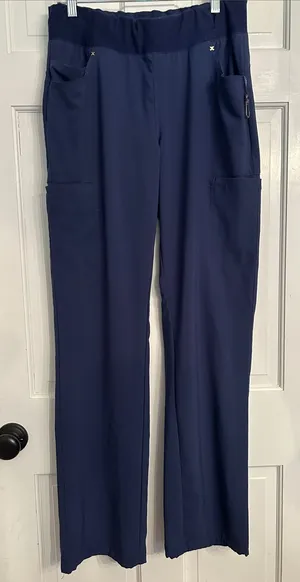 Cherokee iflex Navy Straight-Leg Pull-On Scrub Pants med tall thumbnail 1