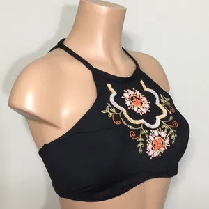 Kenneth Cole black embellished bikini top. NWT thumbnail 5