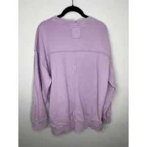 Aerie "Going Off The Rails" Crewneck Sweatshirt Women's Small Purple Oversized thumbnail 2