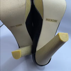NWOT Jacobies Linda Black Peep Toe Platform Heels Wood Heel Bow Pumps Size 9 thumbnail 9