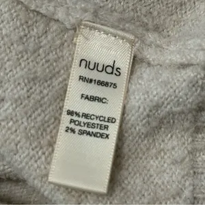 NUUDS Women’s Size Medium Heather Bone Cream Cozy Knit Sweater thumbnail 5