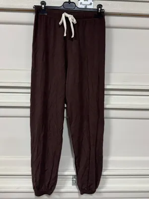 Splits59 Oversized Andie Drawstring Jogger Sweatpants Dark Chocolate XS New thumbnail 4