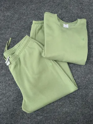 Champion Olive Green Track Sweatshirt and Joggers Set thumbnail 1