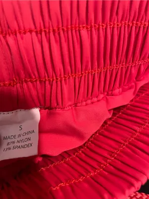 Women's Hot Pink Ruffle Athletic Shorts thumbnail 2