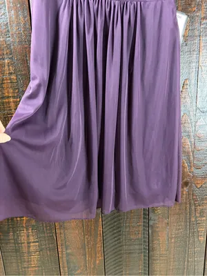 Adrianna Papell One-Shoulder Purple Lace & Mesh Mini Party Dress 6 thumbnail 11