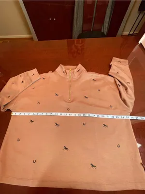 Belldini Equestrian Chic Quarter-Zip Pullover "Brown Sugar Horse" 2XL Western thumbnail 4