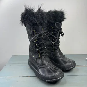 Sorel Tofino Black Waterproof Faux Fur Winter Snow Boots LL1804-010 Womens 6 thumbnail 8