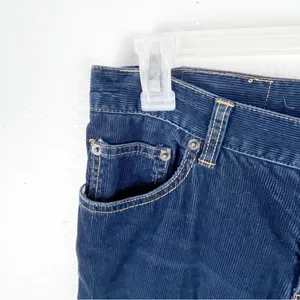 AMERICAN EAGLE Navy Blue 100% Cotton Dive Pockets Corduroy Jeans 8 Boho Western thumbnail 7
