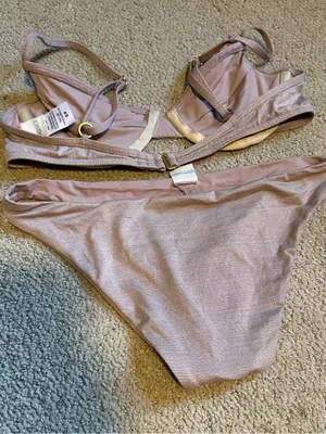 NWOT L*Space Priscilla Shine on Me bikini set dusty mauve thumbnail 5