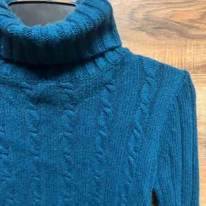 J. Crew small blue‎ turtleneck sweater thumbnail 4