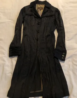 Cole Haan Dressy Black Rain Coat Sz 6 thumbnail 1