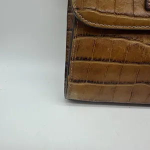 Dooney & Bourke Vintage Brown Croc Embossed Leather Crossbody Bag thumbnail 4