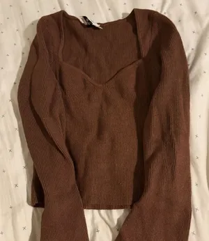 Princess Polly Brown Ribbed Sweater thumbnail 1
