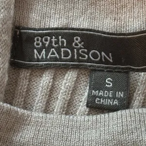 89th & Madison Cream Ribbed Fitted Tank Top thumbnail 3