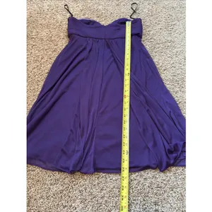 Xscape By Joanna Chen Purple Beaded Strapless Chiffon Mini Dress Sz 4 Homecoming thumbnail 8