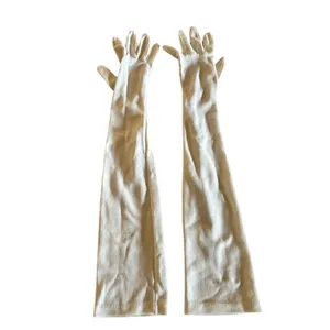 Vintage 1950s–60s White Opera Gloves with Pearl Buttons Size Small thumbnail 4